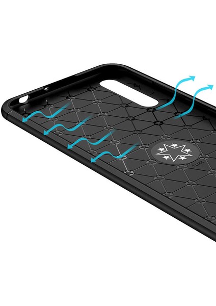 - Huawei P Smart S (Y8P) - Kılıf Yüzüklü Karbon Ravel Silikon Kapak - Mavi - T13865