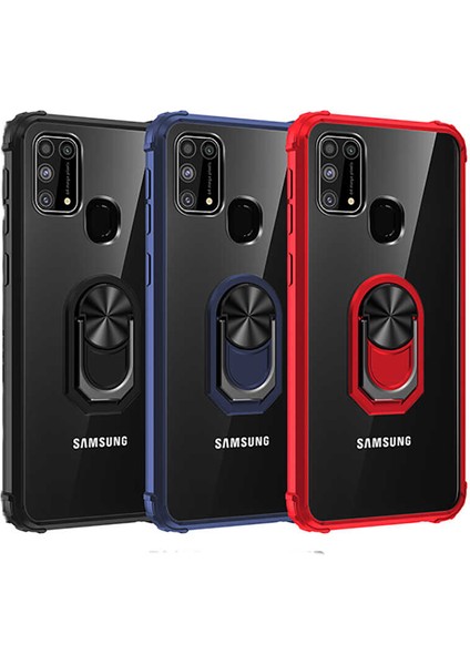 - Samsung Galaxy M31 - Kılıf Yüzüklü Arkası Şeffaf Koruyucu Mola Kapak - Kırmızı - T13485 indirimleri