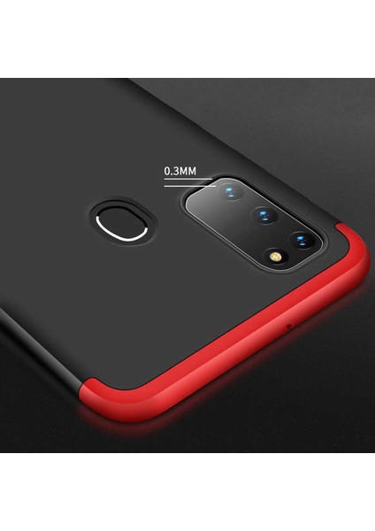 - Samsung Galaxy M21 - Kılıf Parmak izi Yapmayan 3 Parça Ays Kapak - Siyah - T14566