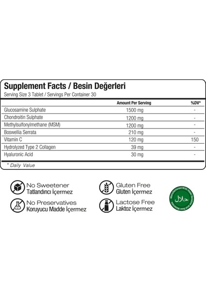 Glucosamine Chondroitin & MSM Tip 2 90 Tablet