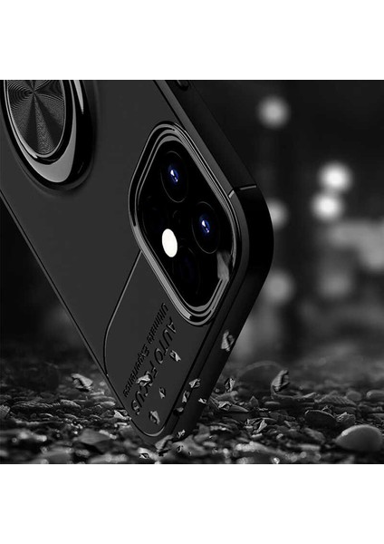 - Apple iPhone 12 - Kılıf Yüzüklü Karbon Ravel Silikon Kapak - Siyah-Mavi - T14212 indirimleri