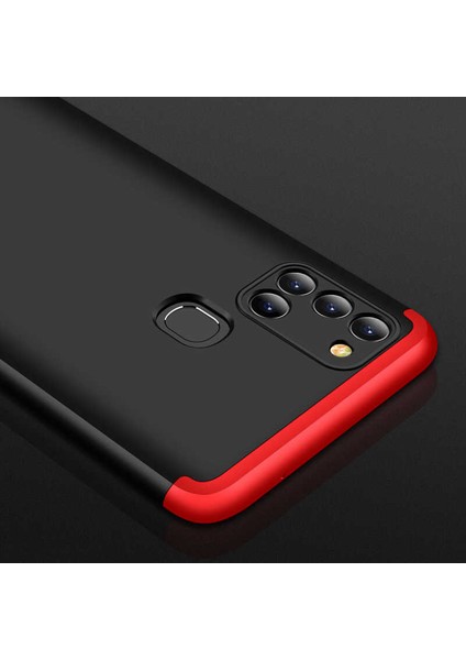 - Samsung Galaxy A21S - Kılıf Parmak izi Yapmayan 3 Parça Ays Kapak - Siyah-Gri - T14217 indirimleri