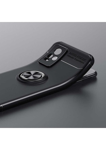 - Vivo V21E - Kılıf Yüzüklü Karbon Ravel Silikon Kapak - Siyah - T18412
