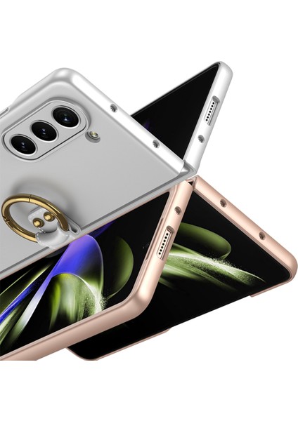 - Samsung Galaxy Z Fold 5 - Kılıf Koruyucu Kıpta Yüzüklü Flip Sert Kapak - Gümüş - T28101 indirimleri