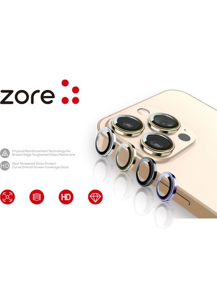 Kilifone - iPhone 15 Plus - Kamera Lens Koruyucu Safir Parmak Izi Bırakmayan Anti-Reflective Cl-12 - Sarı indirimleri