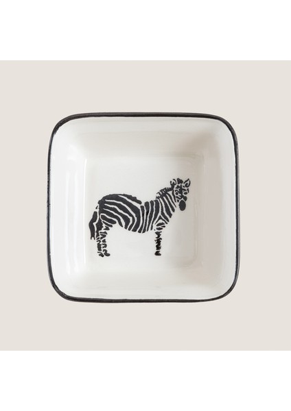 Sisam Zebra Kase 11 cm Siyah-Beyaz