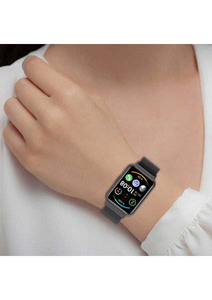 - Huawei Watch Fit 2 - Kordon Metal Kordon - KRD-01 - Pembe - T24203