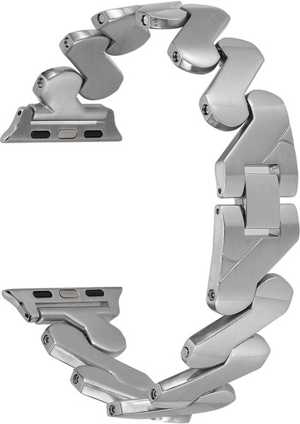 - ​​​Apple Watch 40mm - Kordon Metal Strap Kayış - KRD-80 - Gümüş - T25975