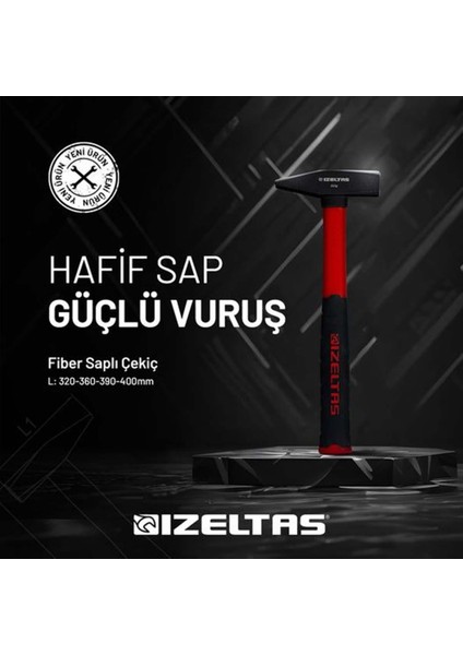 14000005215 Fiber Saplı Çekiç 500 gr