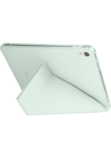 - Apple iPad 10.9 2022 (10.Nesil) - Tablet Kılıfı Kalem Bölmeli Korumalı Standlı Tri Folding Kılıf - Lacivert - T25971