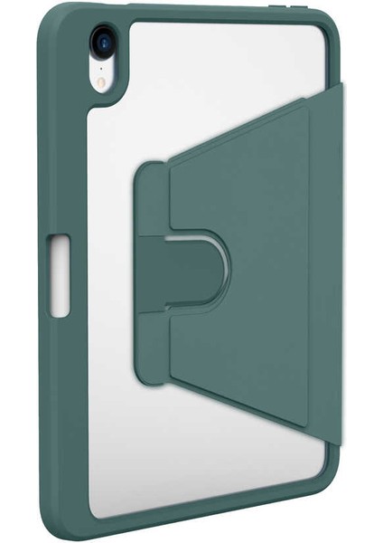 - Apple iPad Mini 2021 (6.Nesil) - Tablet Kılıfı 360 full Korumalı Yatay Dikey Dönebilen Nayn Standlı Kılıf - Koyu Yeşil - T19644