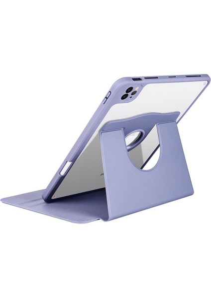 - Apple iPad Pro 11 2021 (3.Nesil) - Tablet Kılıfı Kalem Bölmeli Dönebilen Termik Standlı Kılıf - Mavi - T25984
