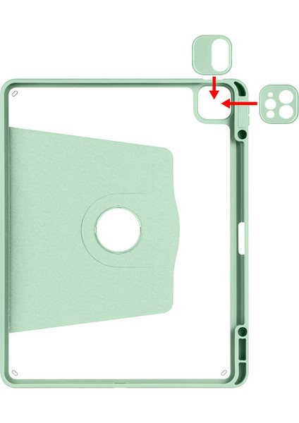 - Apple iPad Pro 11 2018 - Tablet Kılıfı Kalem Bölmeli Dönebilen Termik Standlı Kılıf - Lavendery Gray - T25985