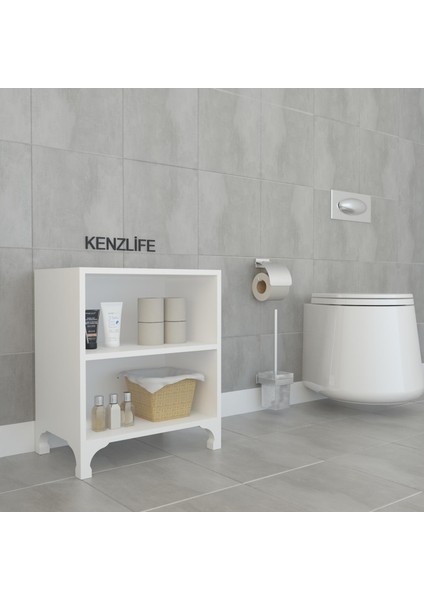 Kenzlife kitaplık tuğçe 068*060*020 byz ayaklı mutfak dolabı banyo ofis ayakkabılık kiler