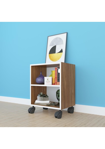 Kenzlife kitaplık beril 068*040*020 cvz tekerlekli mutfak dolabı banyo ofis ayakkabılık kiler modelleri