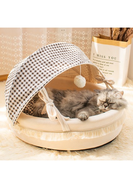 Dört Mevsim Kedi Yatağı Yarı Kapalı Kedi Yuvası (Yurt Dışından)