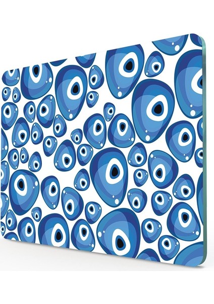 Cam Kesme Tahtası ve Sunum Tablası Nazar Boncukları Desenli fiyatları