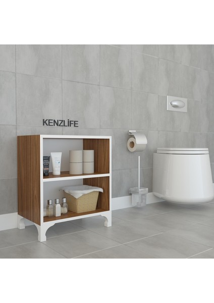Kenzlife kitaplık tuğçe 068*030*020 cvz ayaklı mutfak dolabı banyo ofis ayakkabılık kiler fırsatları
