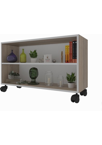 Kenzlife kitaplık beril 048*090*020 crd tekerlekli mutfak dolabı banyo ofis ayakkabılık kiler modelleri