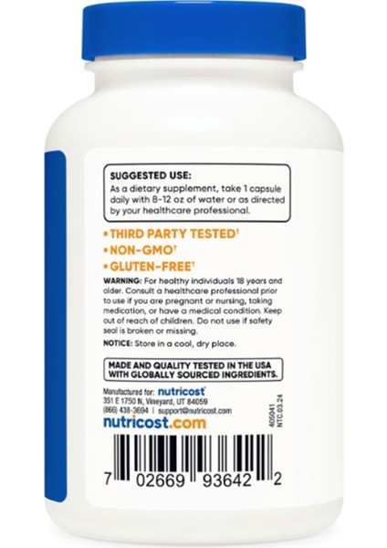 Goldenseal Root 600 mg 120 Kapsül