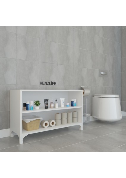 Kenzlife kitaplık tuğçe 048*090*020 byz ayaklı mutfak dolabı banyo ofis ayakkabılık kiler