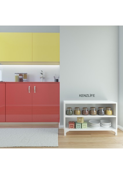 Kenzlife kitaplık tuğçe 048*090*020 byz ayaklı mutfak dolabı banyo ofis ayakkabılık kiler