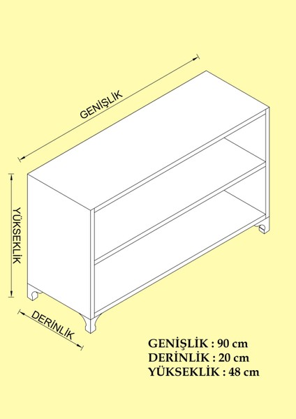 Kenzlife kitaplık beril 048*090*020 byz tekerlekli mutfak dolabı banyo ofis ayakkabılık kiler