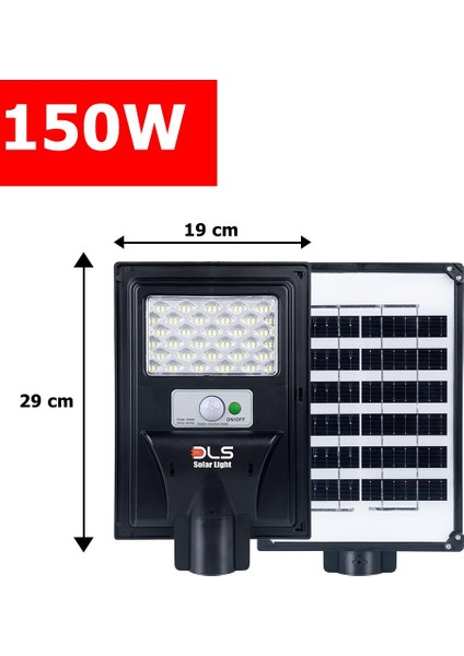 AG150 150 Solar Dls Güneş Enerjili Bahçe Çevre Lambası