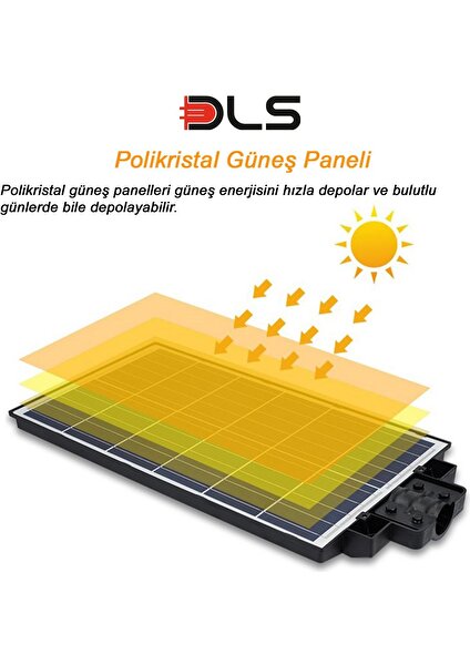 AG150 150 Solar Dls Güneş Enerjili Bahçe Çevre Lambası