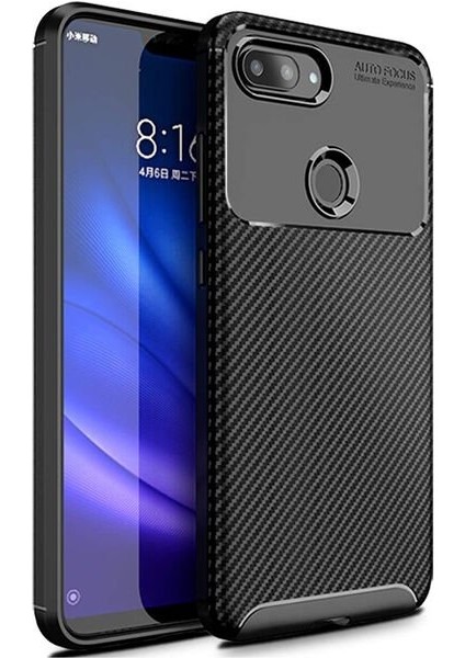 Xiaomi Mi 8 Lite Karbon Görünüm Negro Silikon Kılıf