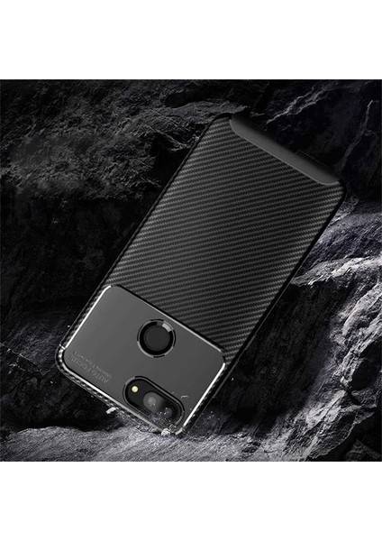 Xiaomi Mi 8 Lite Karbon Görünüm Negro Silikon Kılıf