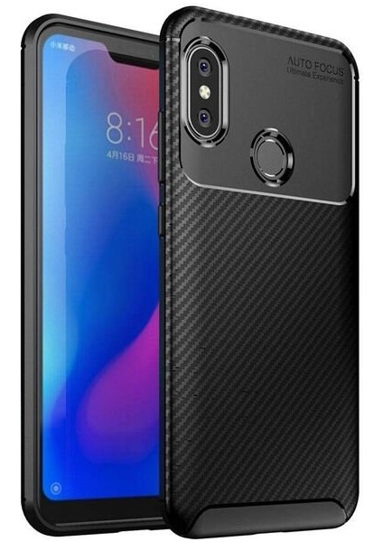 Xiaomi Redmi Note 6 Pro Karbon Görünüm Negro Silikon Kılıf