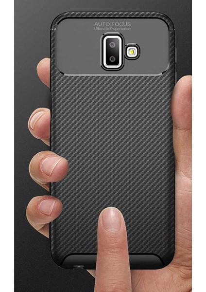 Samsung Galaxy J6 Plus (SM-J610F) Karbon Görünüm Negro Silikon Kılıf