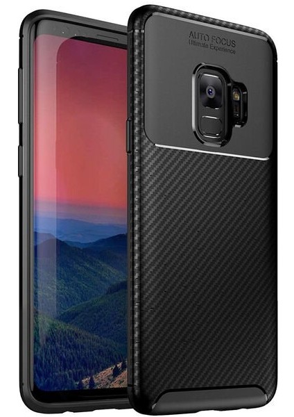 Samsung Galaxy S9 Karbon Görünüm Negro Silikon Kılıf