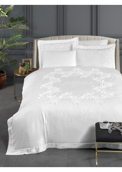 Furry V.1 &100 Pamuk Saten King Size (Xl/battal) Nevresim Takımı - Beyaz fiyatları
