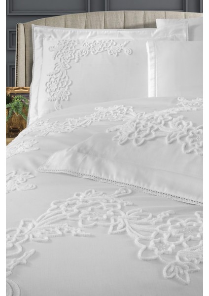 Furry V.1 &100 Pamuk Saten King Size (Xl/battal) Nevresim Takımı - Beyaz modelleri
