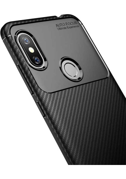 Xiaomi Redmi Note 6 Pro Karbon Görünüm Negro Silikon Kılıf
