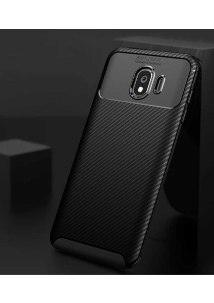 Samsung Galaxy J4 (SM-J400F) Karbon Görünüm Negro Silikon Kılıf