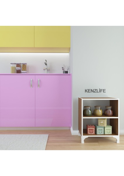 Kenzlife kitaplık tuğçe 048*040*020 cvz ayaklı mutfak dolabı banyo ofis ayakkabılık kiler modelleri