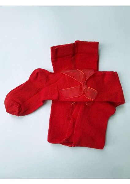 Kurdele Aksesuarlı Kız Külotlu Çorap Düz modelleri