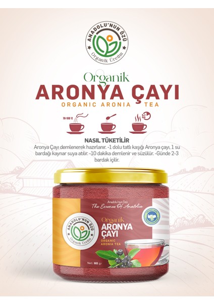 Organik Aronya Çayı 90 gr Mor Meyve Aromalı Antioksidan Zengin İçecek fiyatları