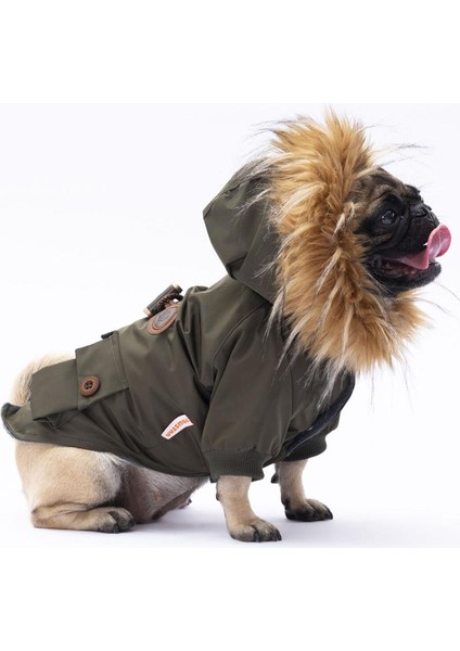 Haki Charles Köpek Mont modelleri