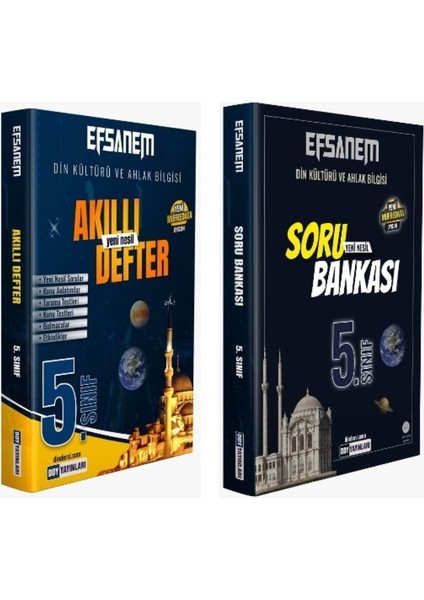 5. Sınıf Din Kültürü ve Ahlak Bilgisi Efsane Akıllı Defter + Soru Bankası