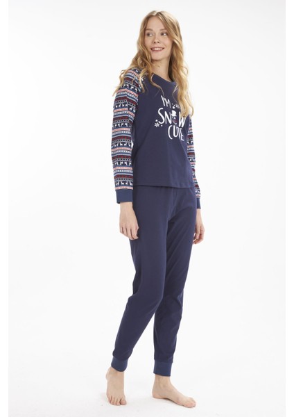 L40308W Snowcute Yılbaşı Temalı Pijama Takımı fiyatları