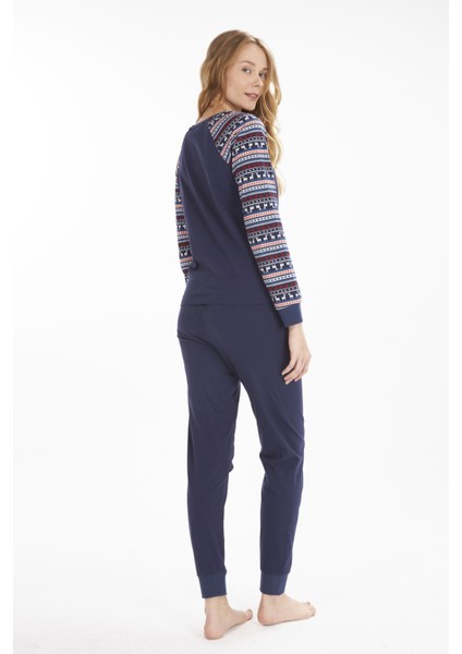 L40308W Snowcute Yılbaşı Temalı Pijama Takımı fırsatları