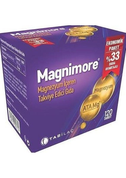 Magnezyum Takviye Edici Gıda 120 Tablet
