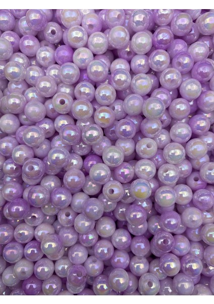50gr 8mm Lila / Mor Ebruli Sedefli Janjanlı Pastel İnci Boncuk,takı,hobi,çanta Boncuğu (~200 Adet) fiyatları