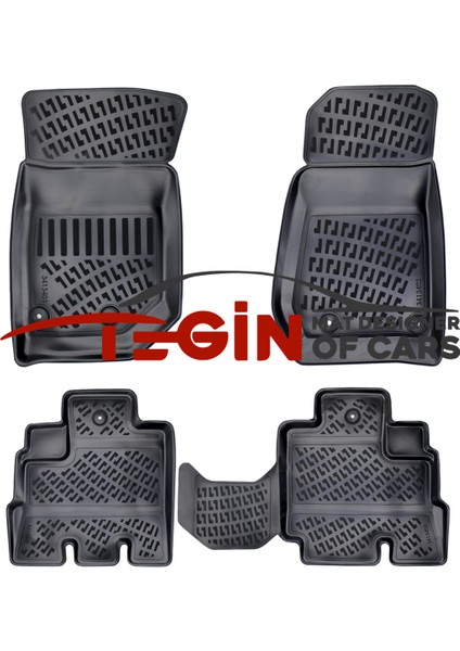 Jeep Wrangler Unlimited Jk 4-Kapı 2014 3D Havuzlu Paspas Siyah