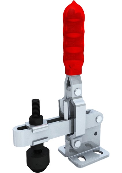 GH-12002-B Dikey Geçiş Kelepçesi | 150 kg Kapasiteli Düz Tabanlı Oluklu Kol yel
