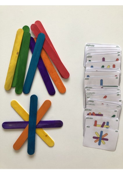 Renkli Çubuklar Etkinlik Seti- Montessori Etkinlik (Okul Öncesi-Anaokulu Etkinlik Seti) fiyatları